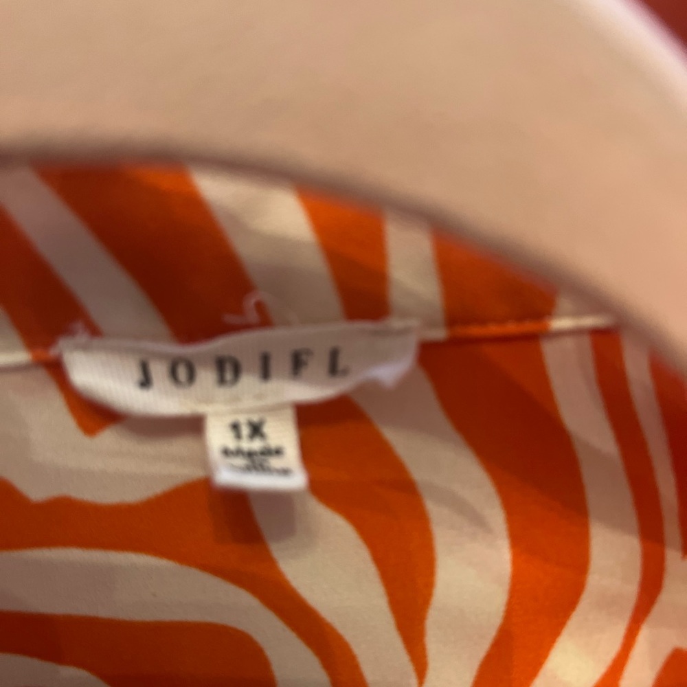JODIFL Zebra Orange and White Top - Picture 5 of 5